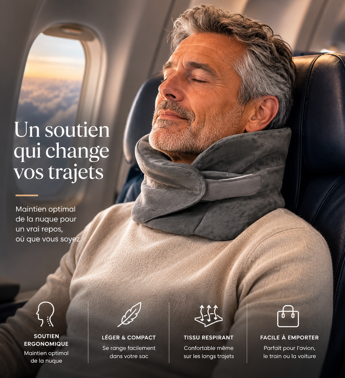 KUDDE™ - Coussin de voyage ergonomique